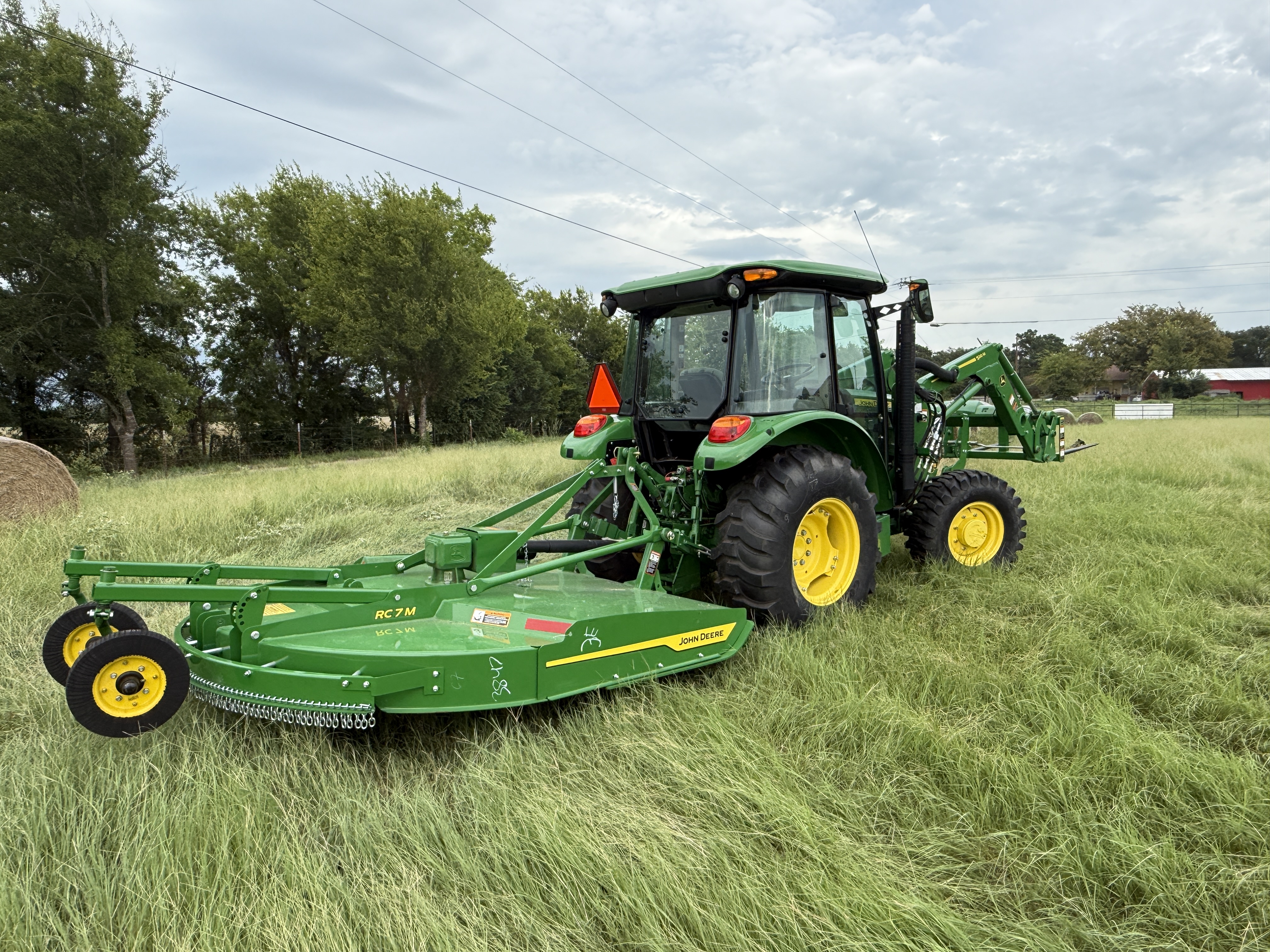 John Deere tractor ready to mow